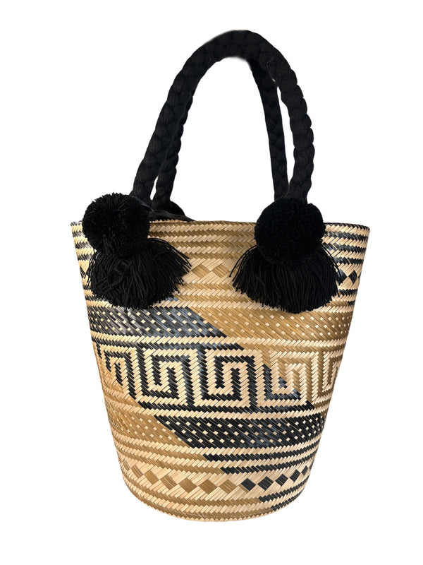 Bolso Makuira Negro y Dorado