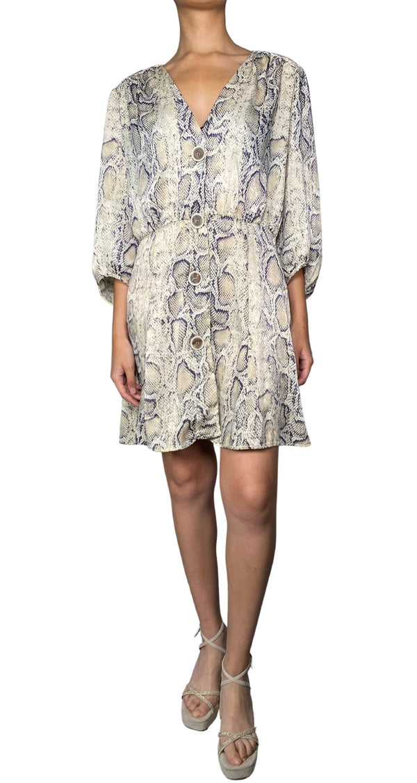 Vestido Mini Estampado Snake