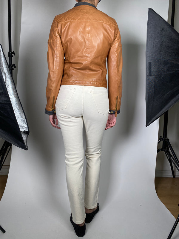 Chaqueta Café Cuero