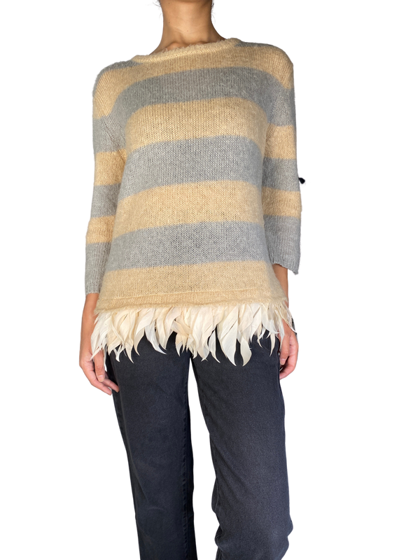 Sweater Beige Plumas