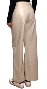 Pantalón Cuero Vegano Crema