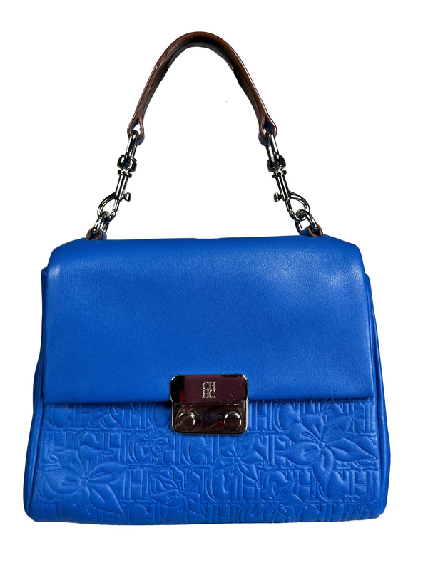 Cartera Cuero Azul