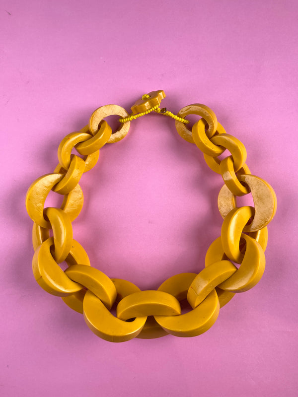 Collar Cadena Amarillo