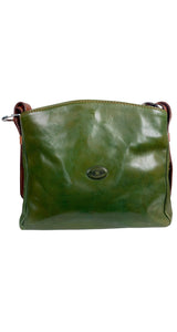 Cartera Cuero Verde