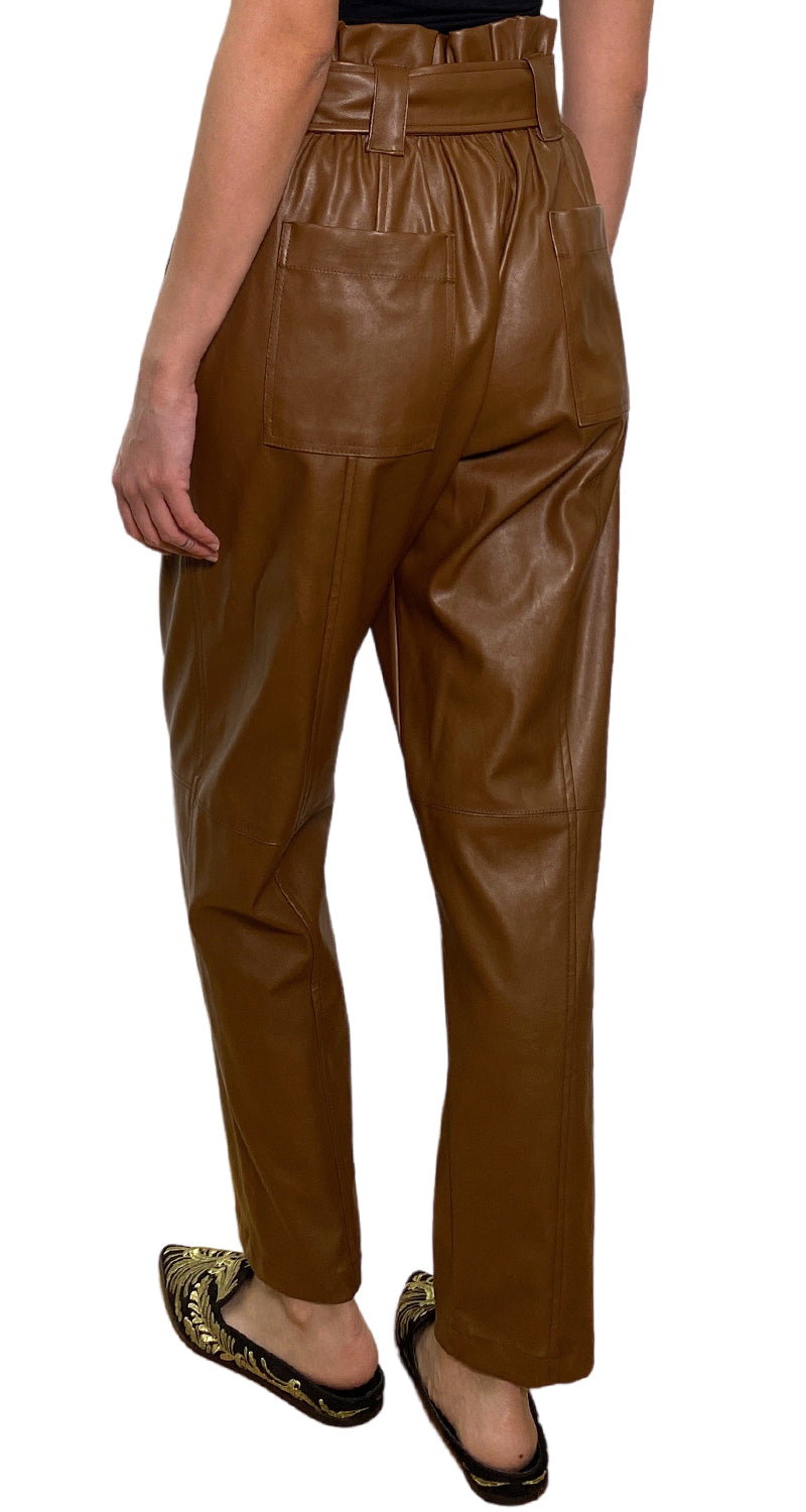 Pantalón Cuero Café