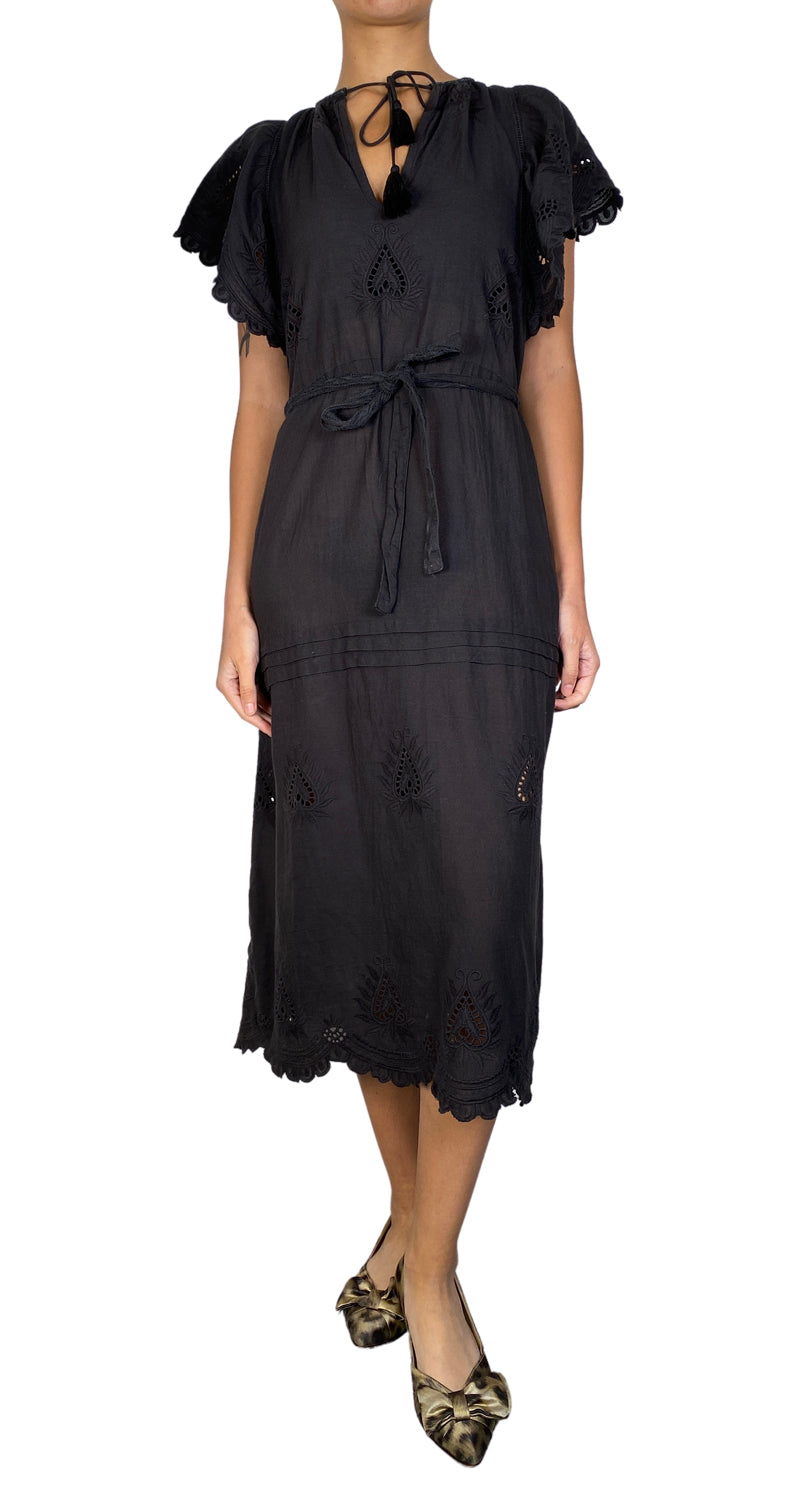 Vestido Negro Bordado