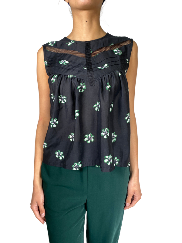 Blusa Negra Estampada