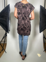 Polera Larga Estampado Tigre