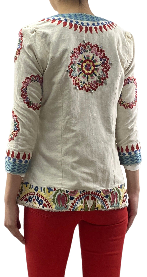 Chaqueta Bordada Multicolor