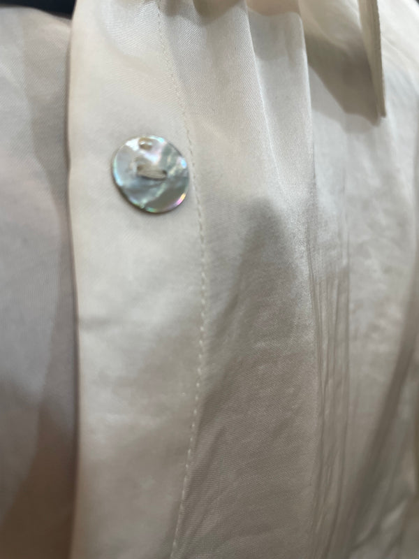 Blusa Blanca Satinada
