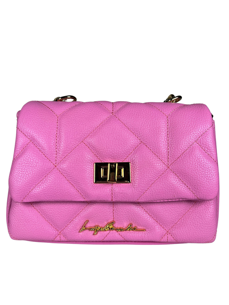 Bandolera Rosa Chicle Cuero
