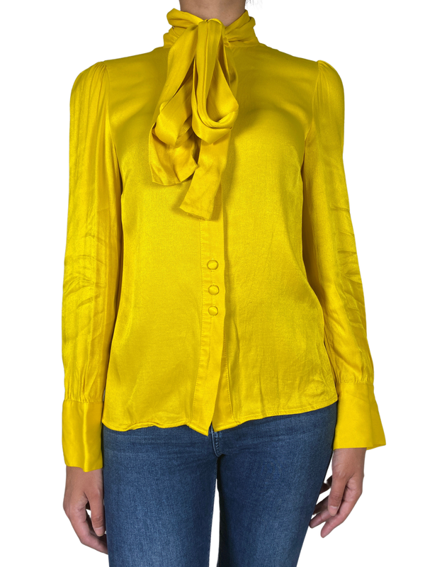 Blusa Amarilla Satinada
