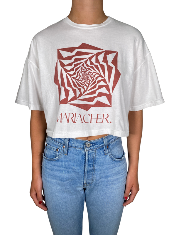 Polera Blanca Estampada