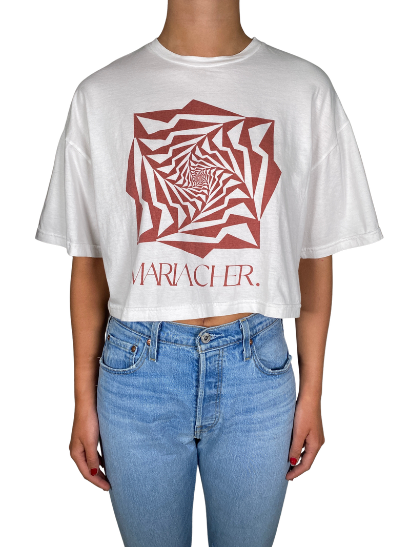 Polera Blanca Estampada