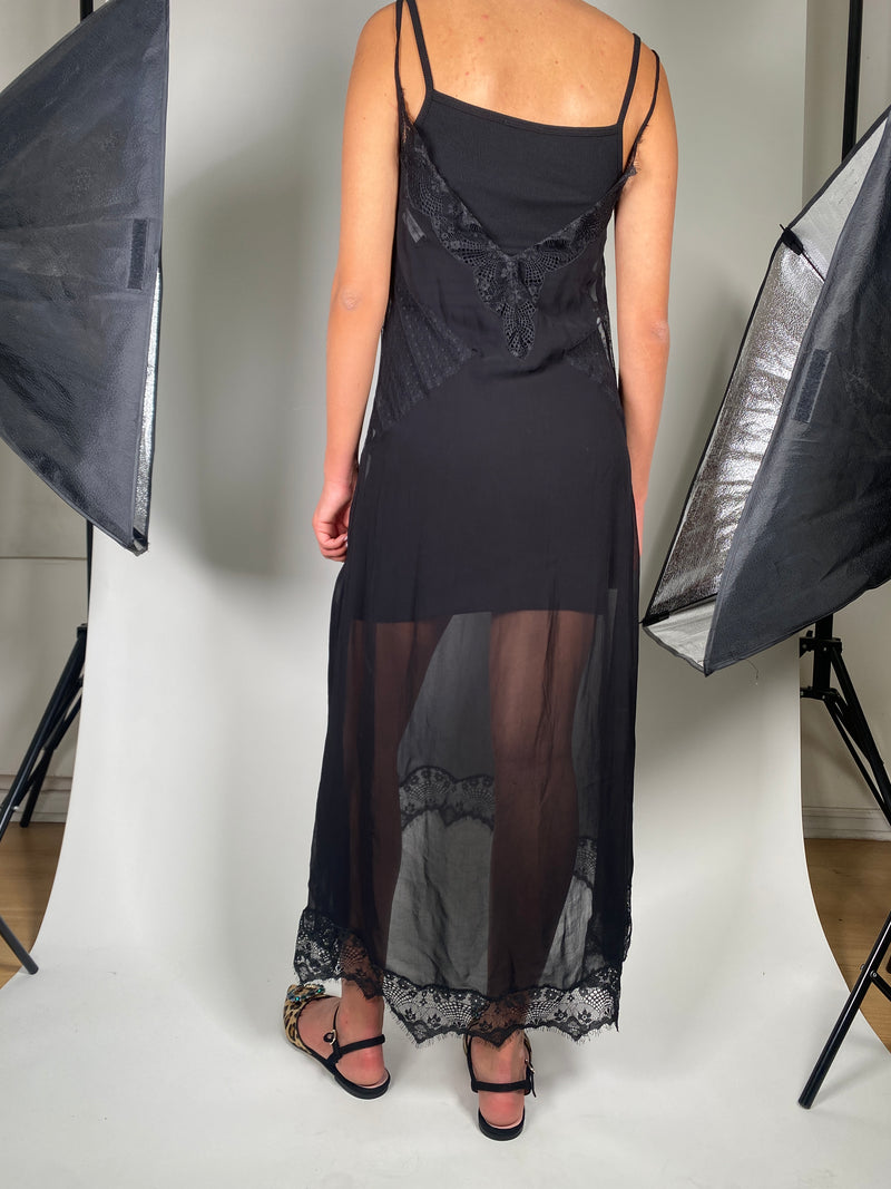 Vestido Traslucido Encaje