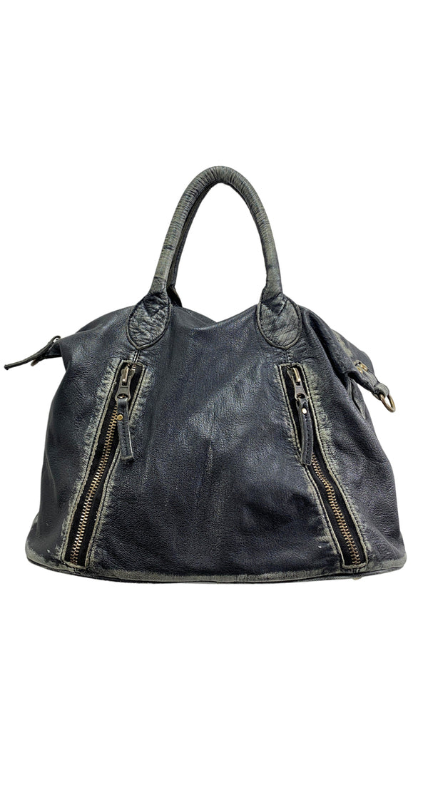 Cartera Cuero Negro