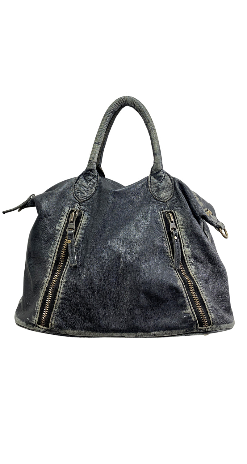 Cartera Cuero Negro