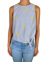 Blusa Rayas Bordado
