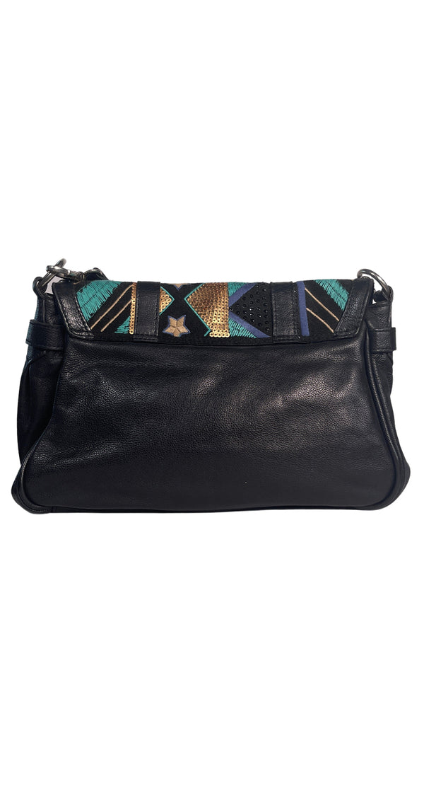 Bandolera Negra Cuero