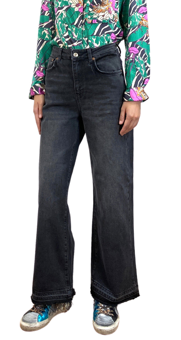 Jeans Negro Palazzo