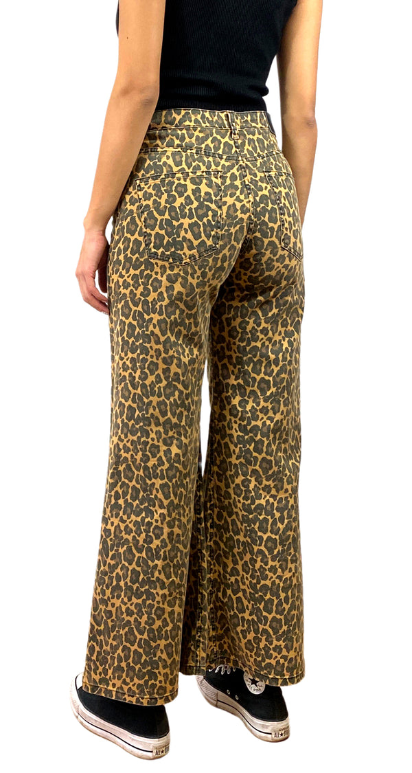 Pantalón Denim Animal Print