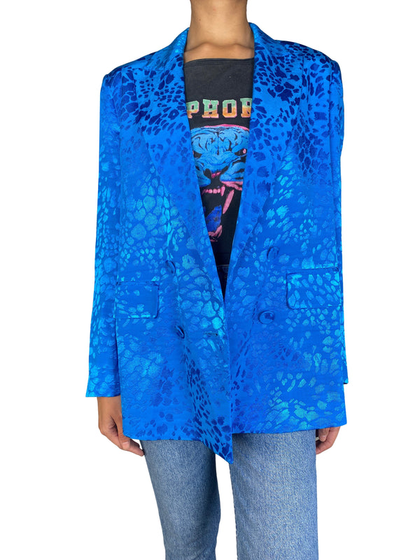 Blazer Jacquard Azul