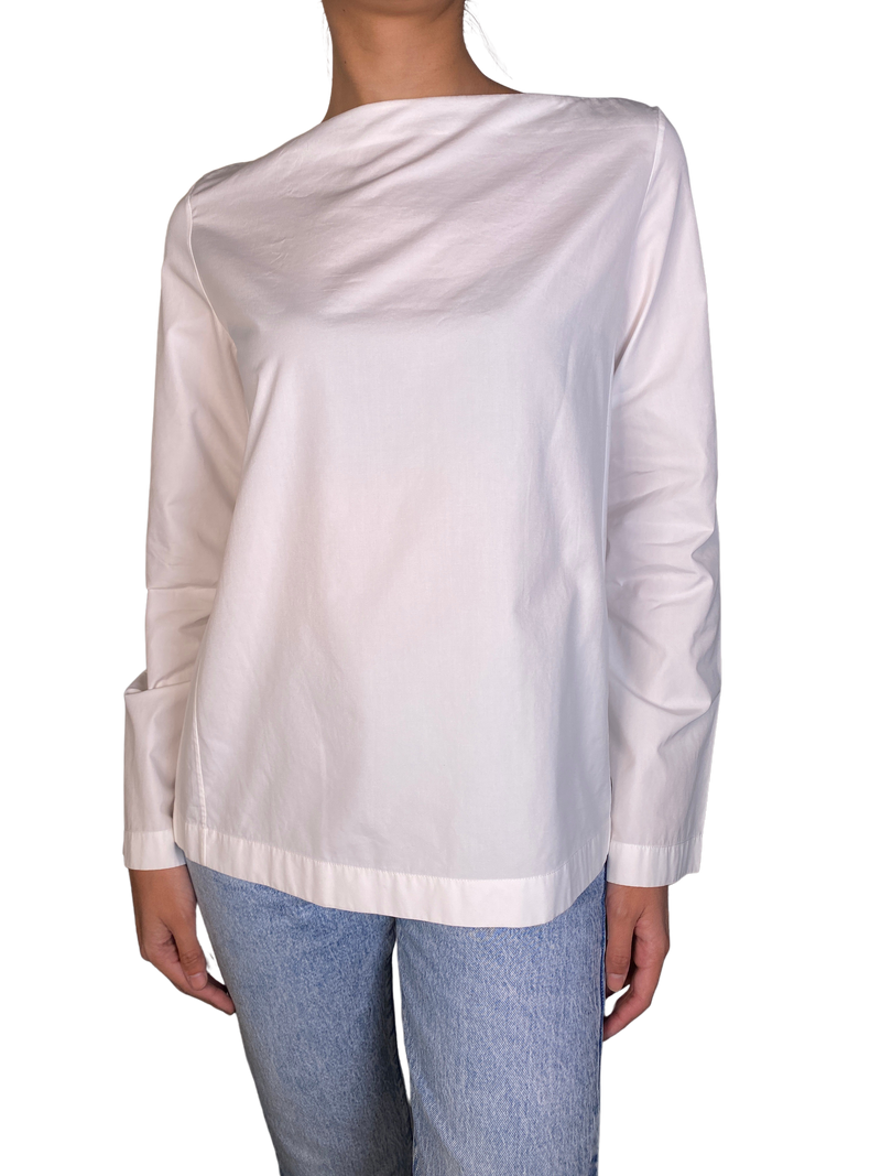 Blusa Blanca Manga Larga