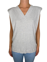 Blusa Gris Hombreras