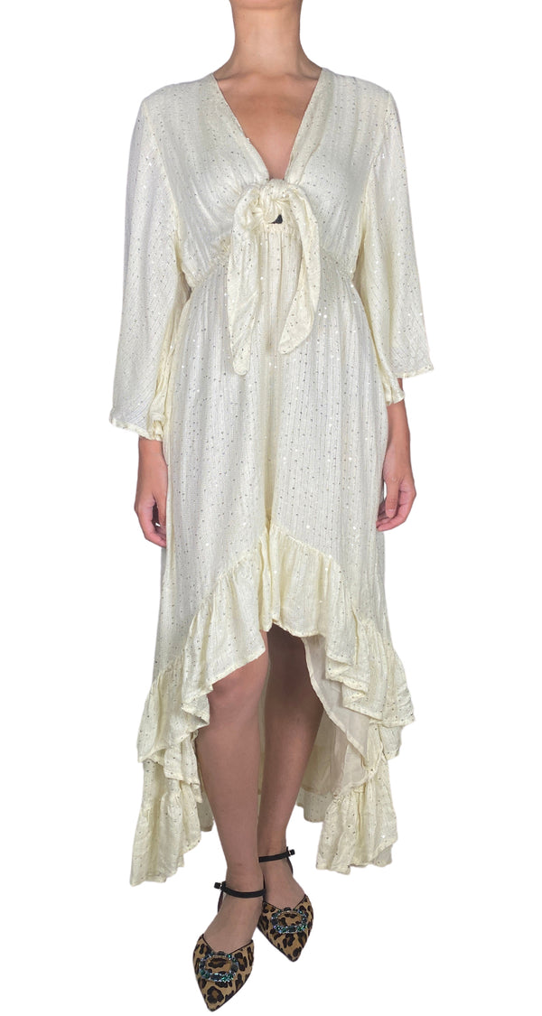 Vestido Crema Lentejuelas