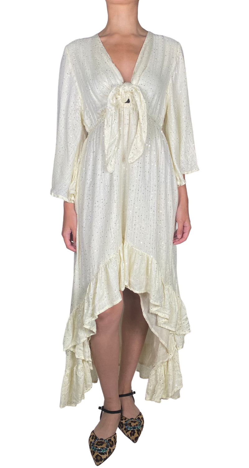 Vestido Crema Lentejuelas