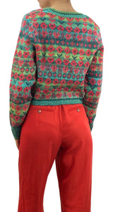 Sweater Verde Flores