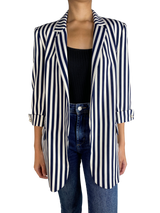 Blazer de Rayas Azul y Blanco