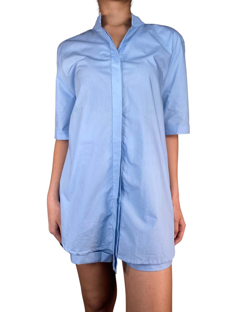 Set Shorts Y Blusa Celeste