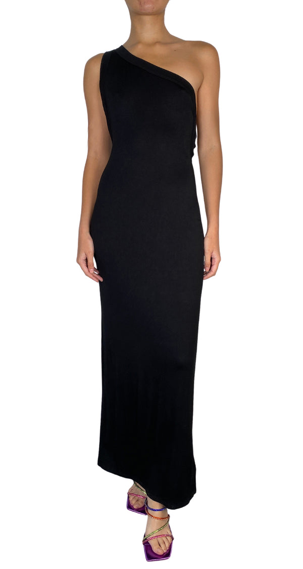 Vestido Negro Asimétrico