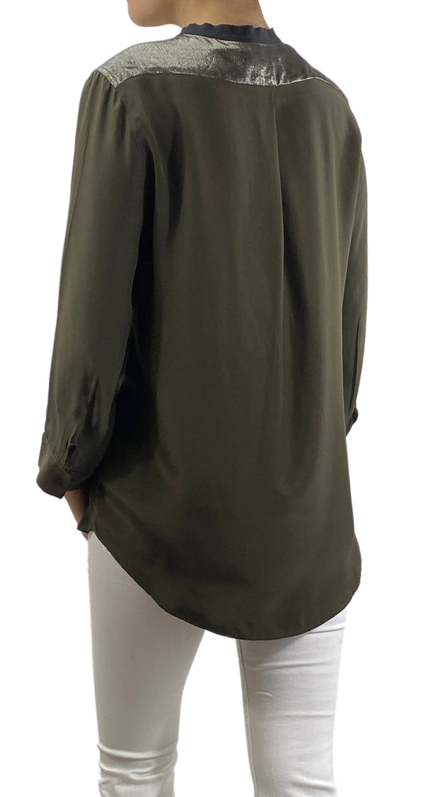 Blusa Seda Verde