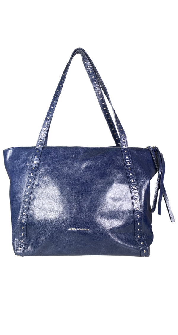 Bolso Piel Bufalo Azul