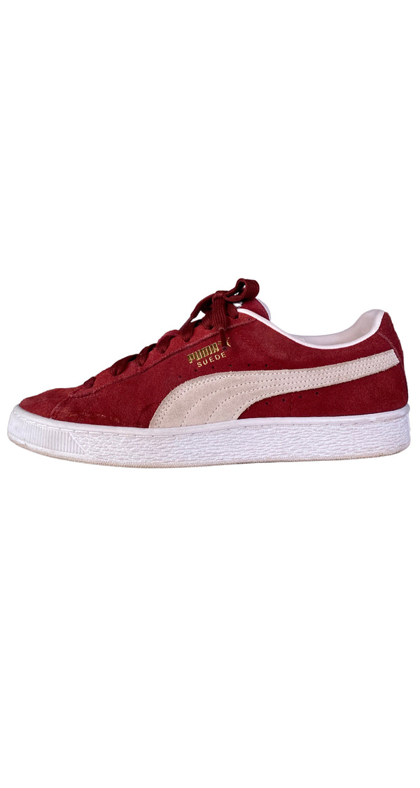 Zapatillas Cuero Burdeo