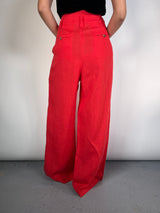 Pantalón Lino Rojo