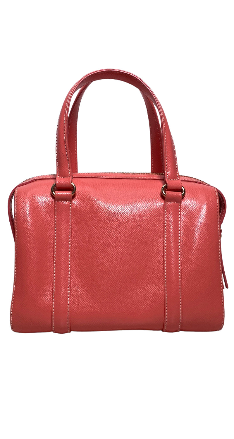 Cartera Cuero Rosado