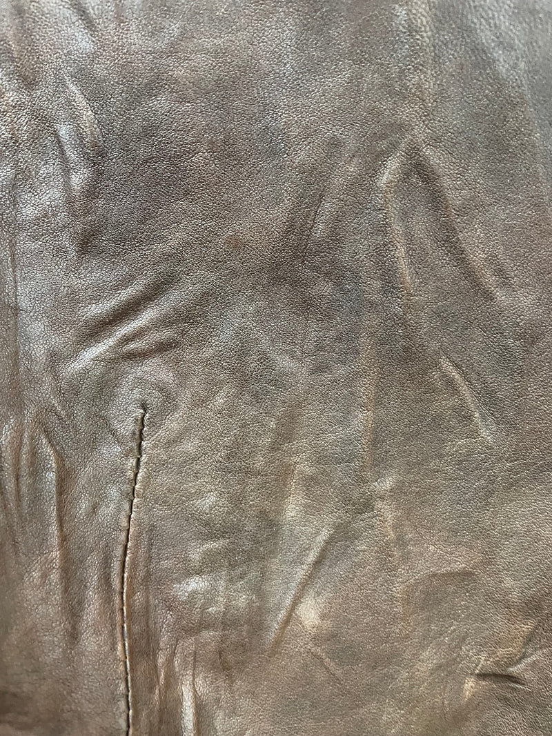 Chaqueta Cuero Café
