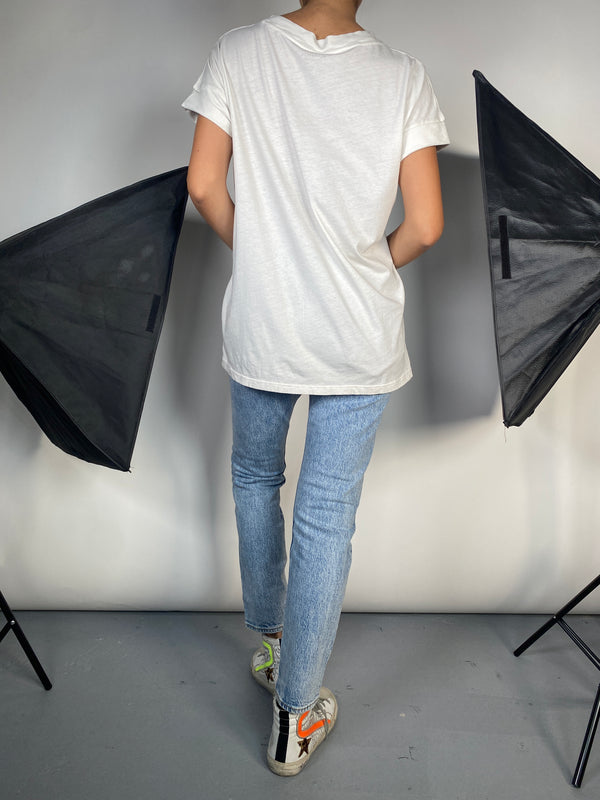 Polera Blanca Estampada