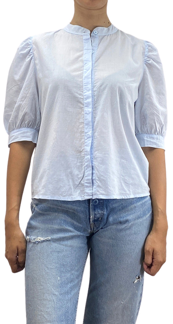 Blusa Celeste Traslucida