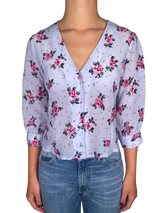 Blusa seda Flores