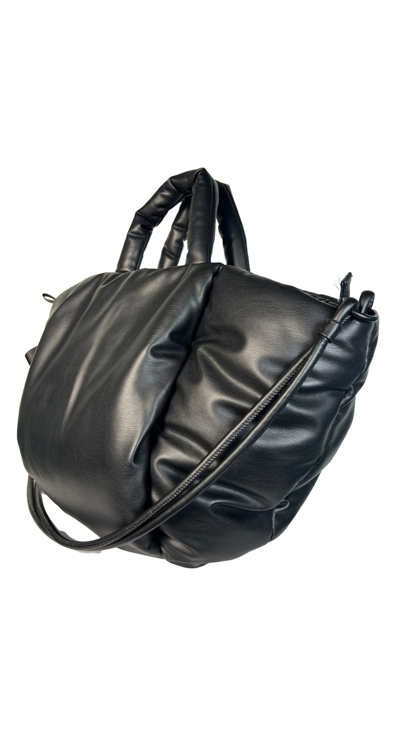 Cartera Acolchada Cuero Vegano