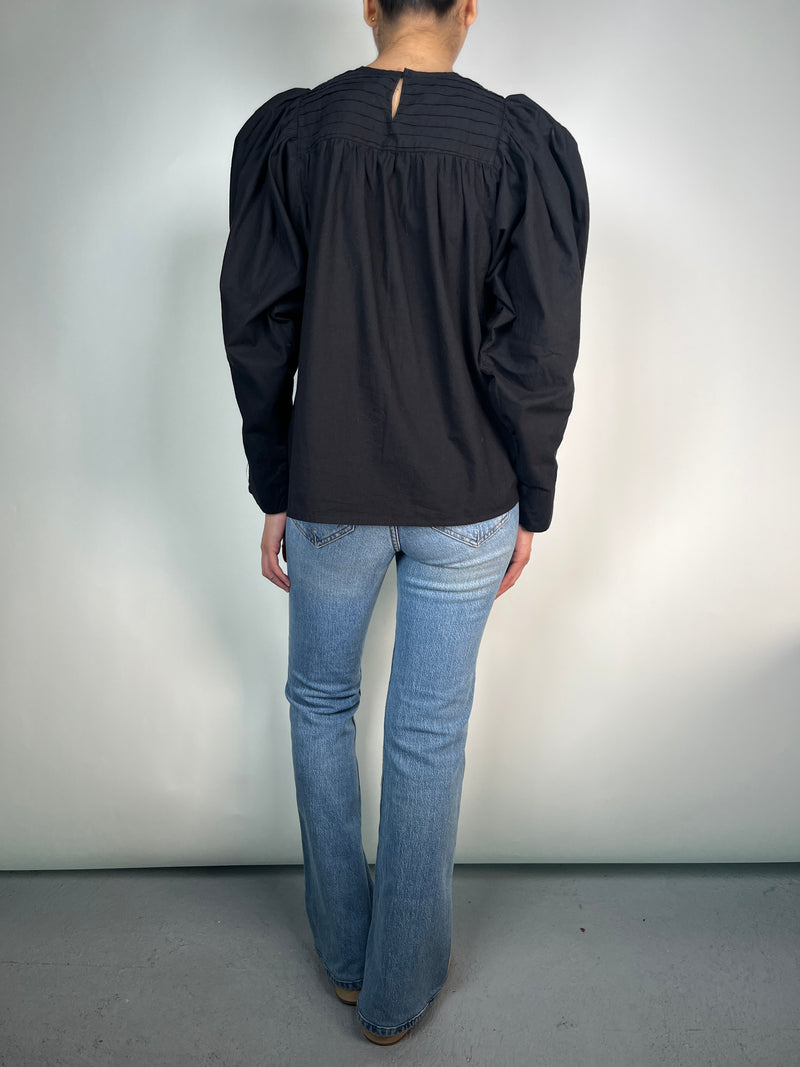 Blusa Mangas Aglobadas