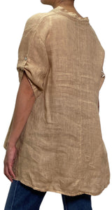 Blusa Beige Lino