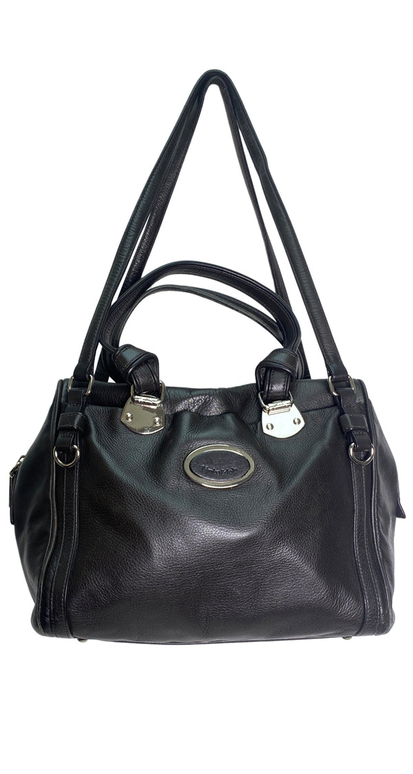 Cartera Cuero Negro