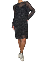 Vestido Traslúcido Fibras Metalizadas