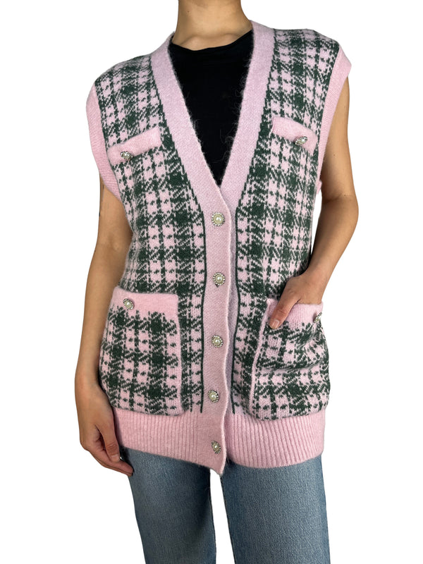 Sweater Rosado Pied de Poule