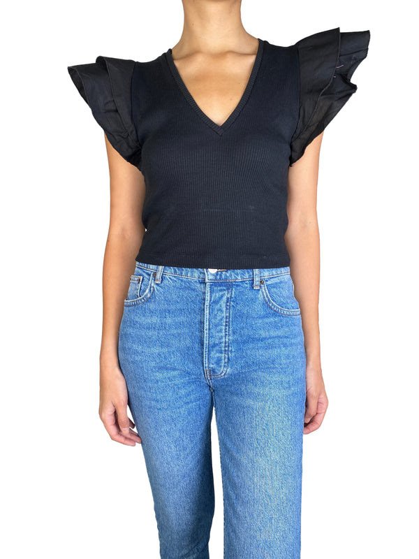 Polera Vuelos Negra